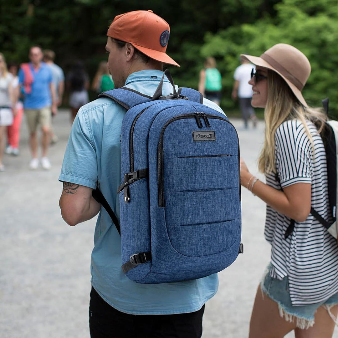 Tzowla Laptop Rucksack Herren und Damen, Reiserucksack Wasserdicht Anti-Diebstahl mit USB-Ladeanschl