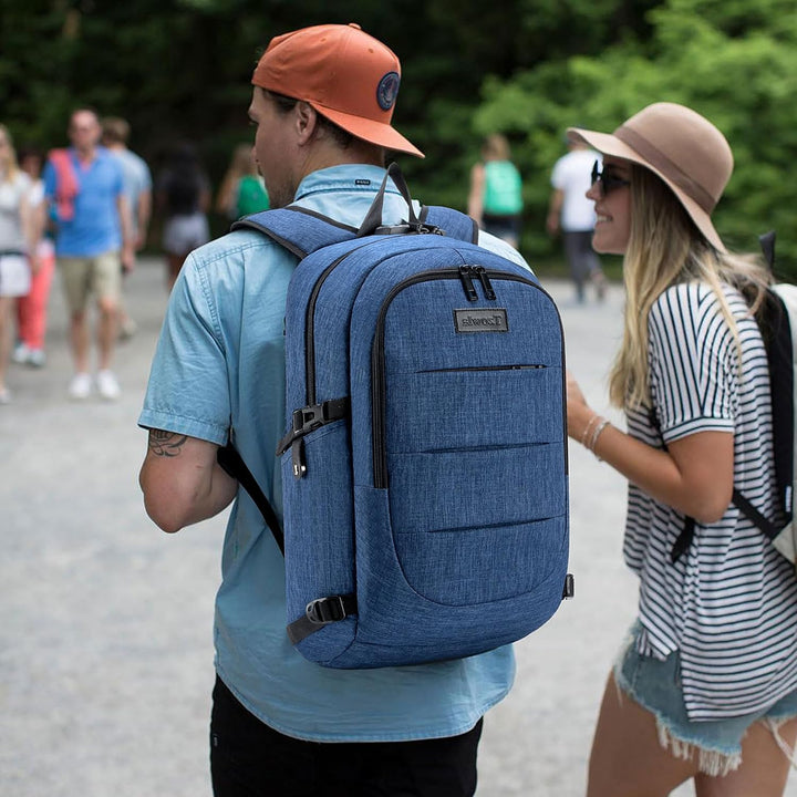Tzowla Laptop Rucksack Herren und Damen, Reiserucksack Wasserdicht Anti-Diebstahl mit USB-Ladeanschl