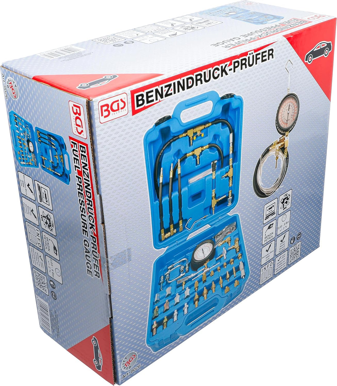 BGS 8026 | Benzindruck-Prüfer | 0 - 8 bar, Benzindruck-Prüfer