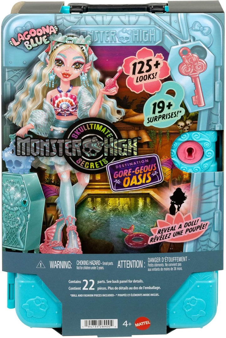 Monster High Skulltimate Secrets Lagoona Blue Puppe und Zubehörset, Destination: Gore-geous Oasis mi