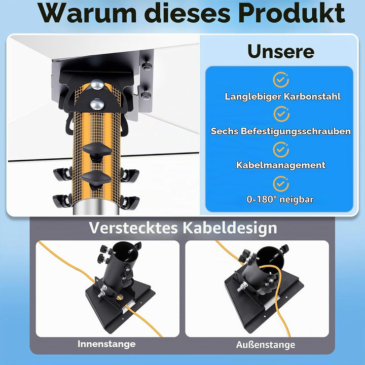 Starlink Gen 3 Halterung 180° Verstellbar, Gen 3 Rohradapter Masthalterung für Wand Dachmontage, Roh