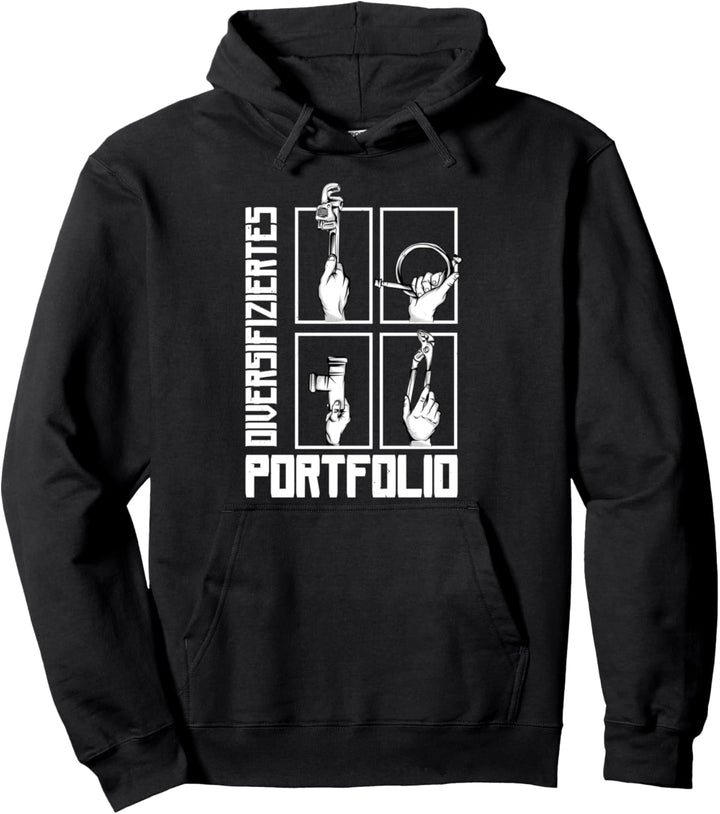Diversifiziertes Portfolio Klempner Installateur Heizungsbau Pullover Hoodie
