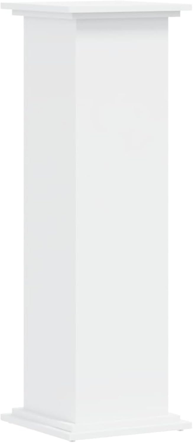 Gecheer Pflanzenständer Weiss, stabile Oberfläche, Holzwerkstoff, 33x33x100 cm, für Innenräume 33 x