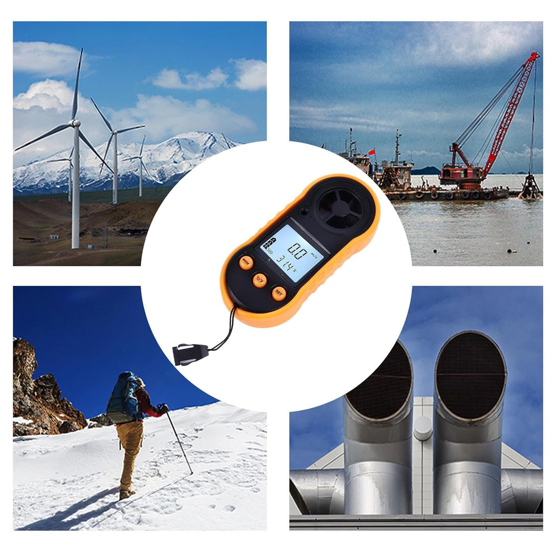 Windgeschwindigkeitsmesser, 1000 Taschen-Windmesser, Digitaler Anemometer, Hand-LCD-Hintergrundbeleu