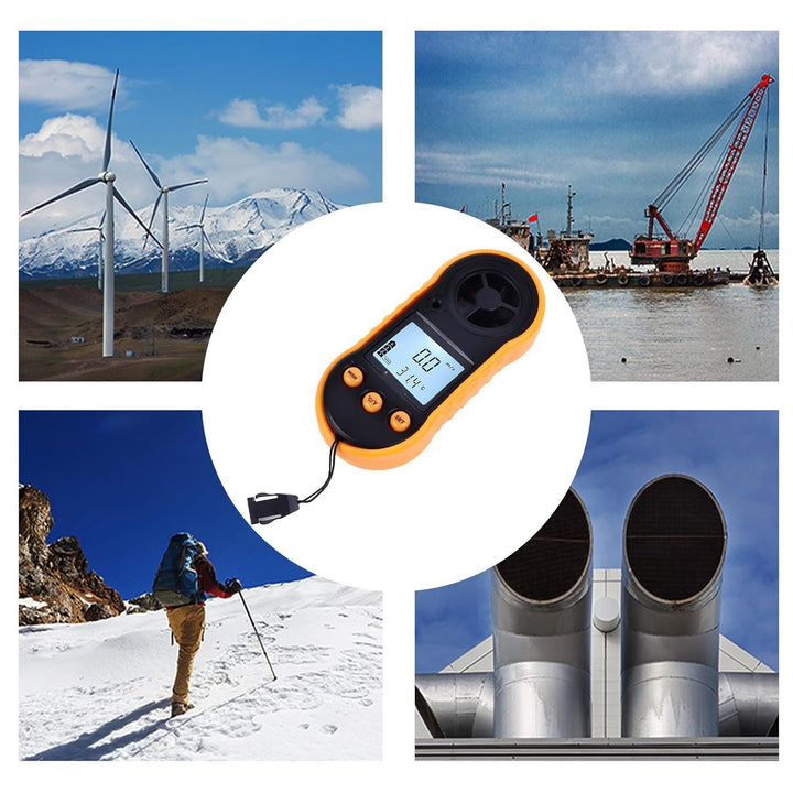 Windgeschwindigkeitsmesser, 1000 Taschen-Windmesser, Digitaler Anemometer, Hand-LCD-Hintergrundbeleu