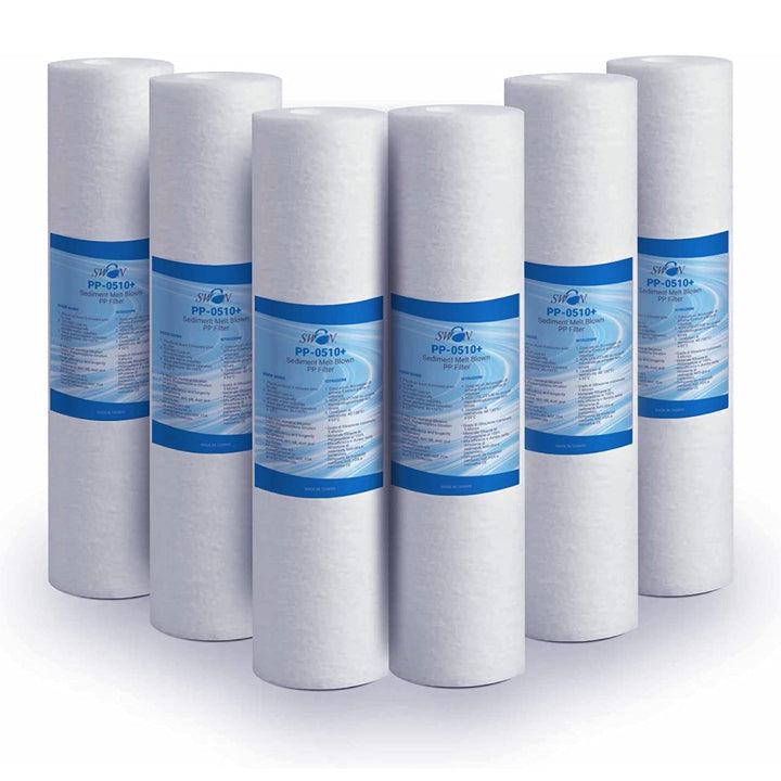 Sedimentfilter 10 Zoll 5 Mikron Ultrafiltration Schwan. Beseitigt Sand, Schlamm und Rostpartikel und