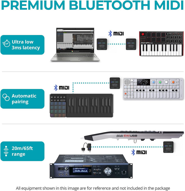 CME WIDI Uhost - Bluetooth MIDI Interface + USB Host für Class Compliant USB MIDI Instrument, MIDI C