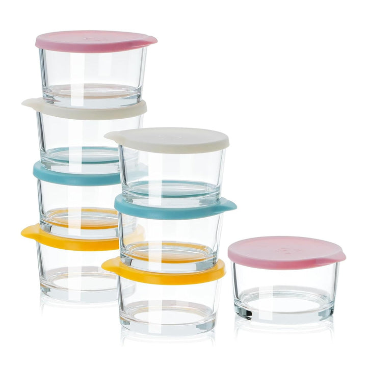 8 Stück Salatdressing Behälter,200ml Glas kleine Würze mit Deckel,Lebensmittelbehälter,Overnight Oat