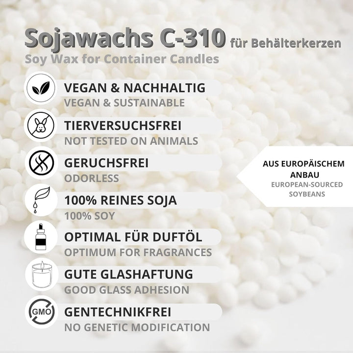 Sojawachs für Kerzen 20kg Pastillen NatureWax® C-310 Kerzen giessen Naturwachs