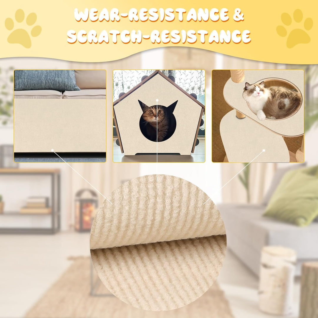 Kratzmatte Katze, 200cmx40cm Selbstklebend Kratzteppich Katze Wand Kratzmatte für Katzen Katzenkratz