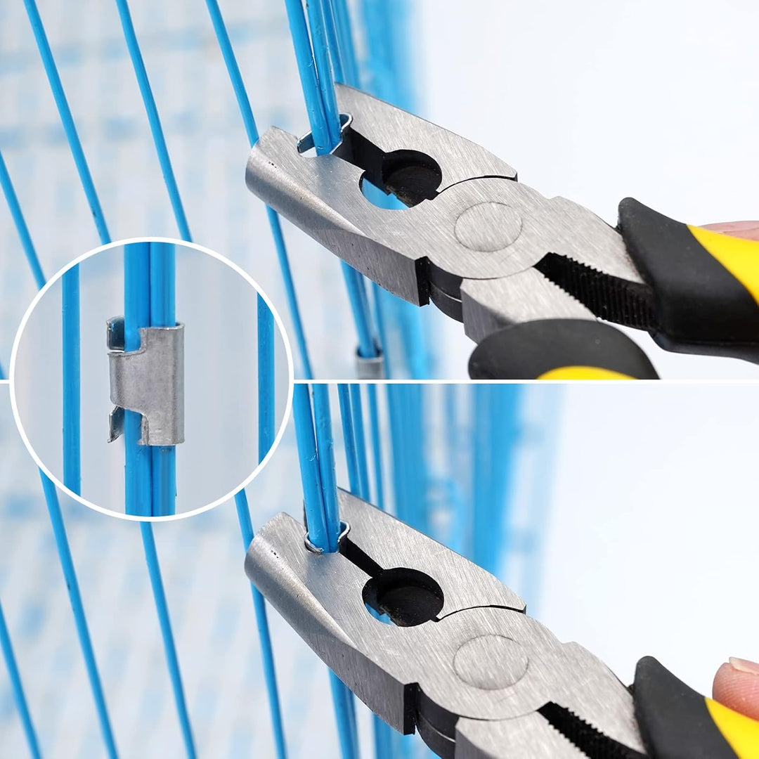 Drahtkäfig-Schnallen-Clips und Zangen-Set, 300 Stück Clips, Metallschnallen-Clip für Haustier Katze