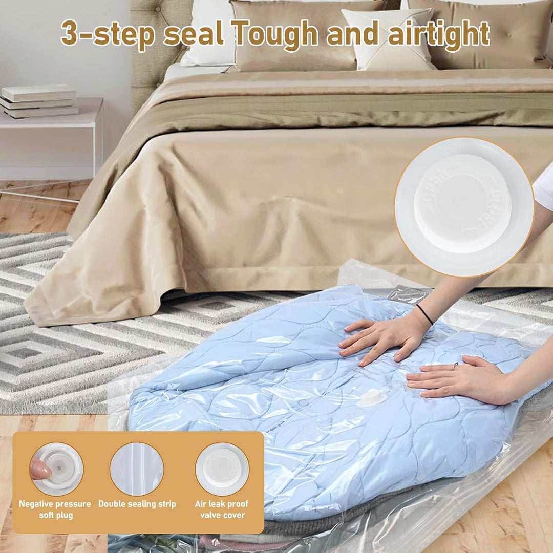 Vakuumbeutel zum Aufhängen, platzsparend, 4 Stück, für Kleidung, Anzüge, Kleider, Mäntel oder Jacken