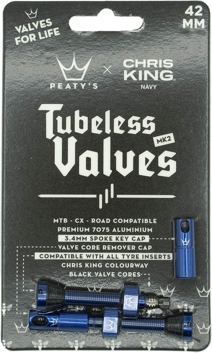 Peaty's X Chris King MK2 Tubeless Ventil Presta - Integrierter Speichenschlüssel & Ventilkernentfern