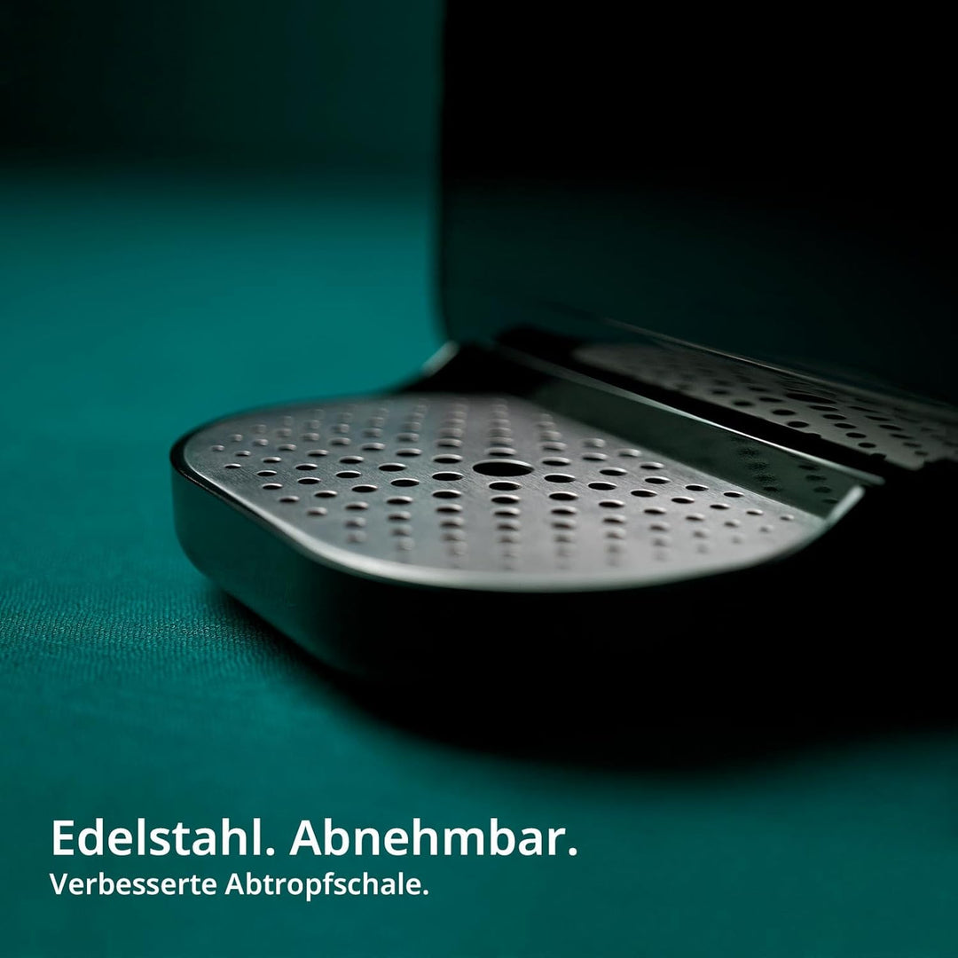 OsmoFresh Auftisch Osmoseanlage Quella Pro Black | mit Heisswasserspender | 6 Temperaturstufen | 7-F