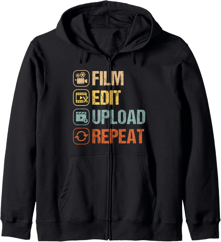 Filmschnitt Wiederholung Kinematographen Movie Maker Filmema Kapuzenjacke