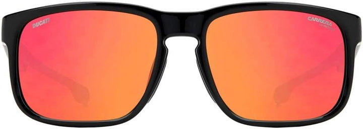 Carrera Unisex Carduc 001/S Sunglasses 57/18/135 Black/Red Orange, 57/18/135 Black/Red Orange