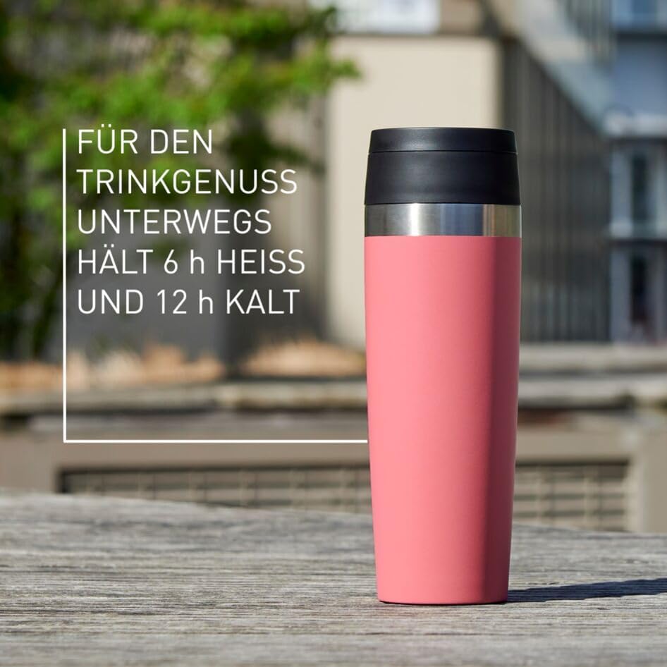 EMSA N2023950 Travel Mug Classic 0,5 Liter, neuer Komfort-Schraubverschluss, Pulverbeschichtung, Ede