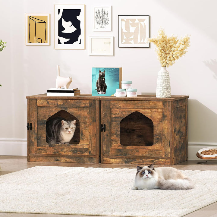 HOOBRO Katzenhaus, Katzenklo Schrank, katzenschrank für katzentoilette und kleine Katzen, Katzentoil