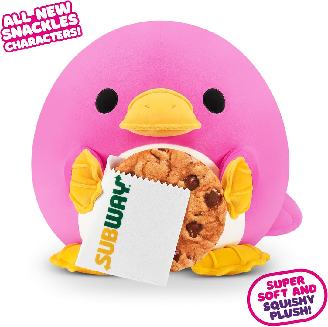 Snackles, Series 2, Platypus (Subway, Cookie), Plush Toy, Cuddly Squishy Comfort Plush with License