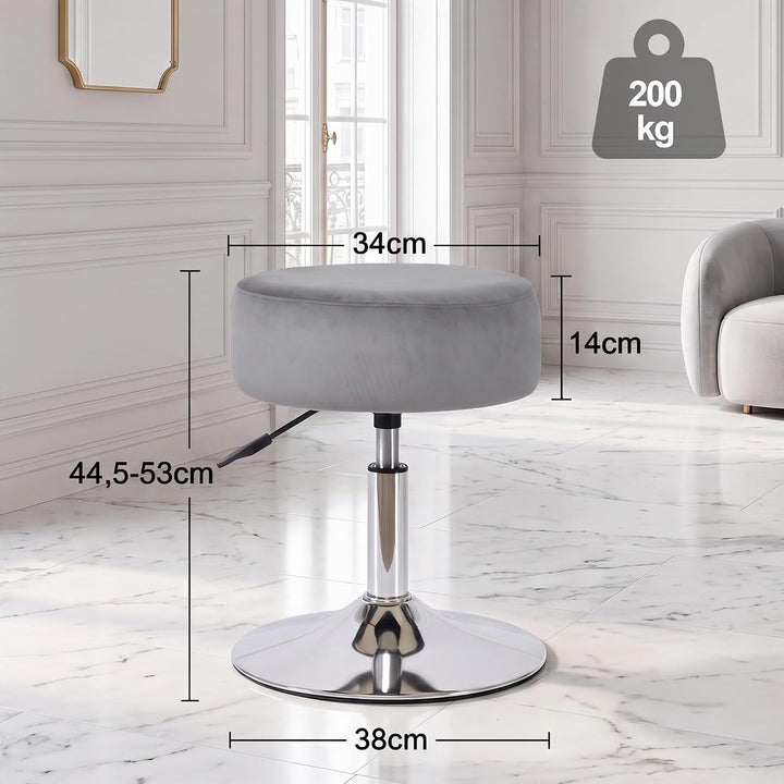 Drehhocker Sitzhocker Hocker RUND höhenverstellbar drehbar aus Kunstleder Farbauswahl Duhome 428S, F