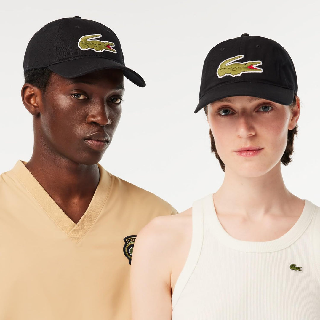 Lacoste Herren Cap RK9871, Männer Schirmmütze,Visor Cap,Oben offen,Tennis,Golf,Regular Fit, BLACK (0