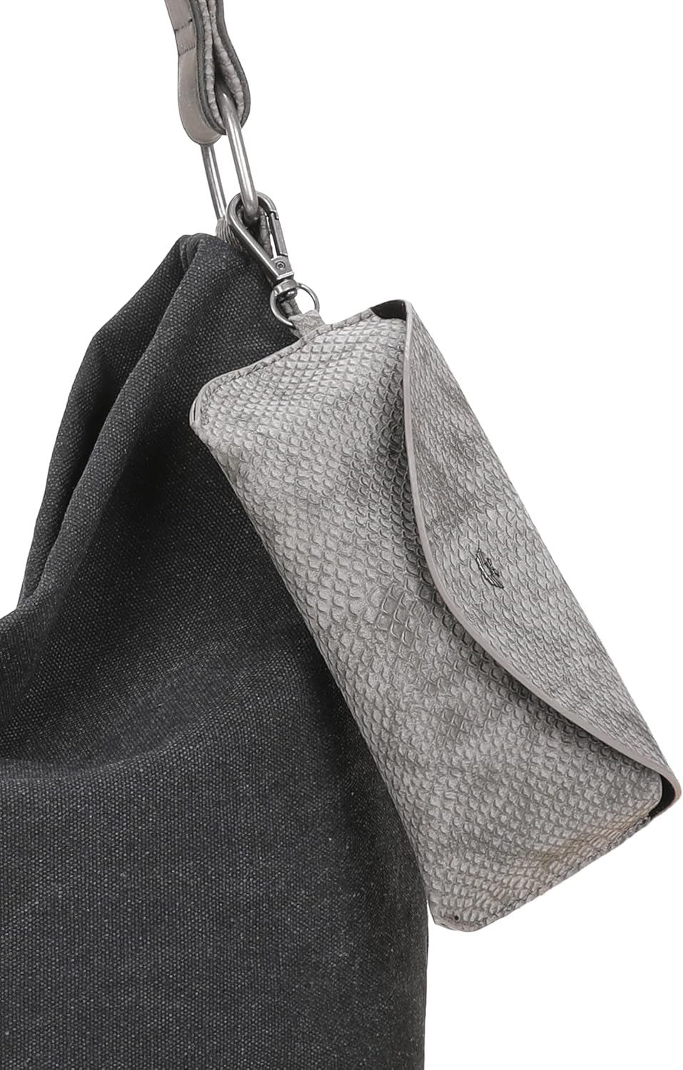 Fritzi aus Preussen Damen Izzy07 Canvas Hobo-Tasche Schwarz, Schwarz