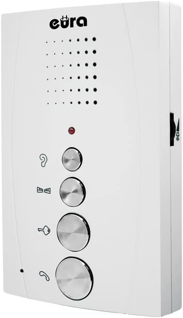 EURA Türsprechanlage Gegensprechanlage Eura Adp-11A3 Invito Weiss Freisprechstelle 4 Draht, Weiss
