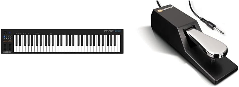 Nektar GX61 Impact USB MIDI Keyboard Controller with Nektar DAW Integration & M-Audio SP-2 - Univers