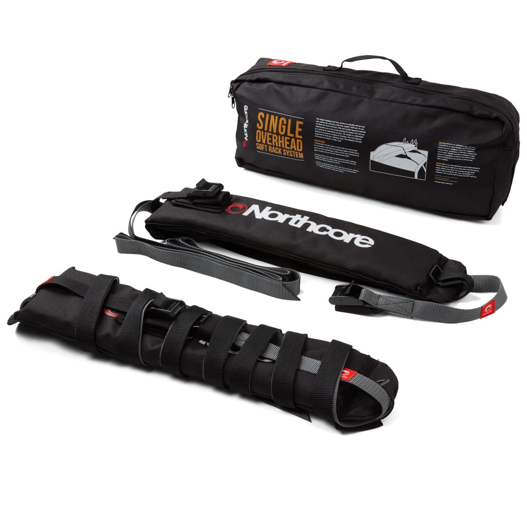 Northcore Surf Accessories Single Overhead Soft Rack Black, Black