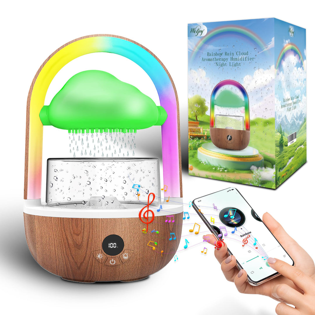 Regenwolken Luftbefeuchter Mit Regenbogenlicht, Weljoy Luftbefeuchter Schlafzimmer Mit Exklusive APP