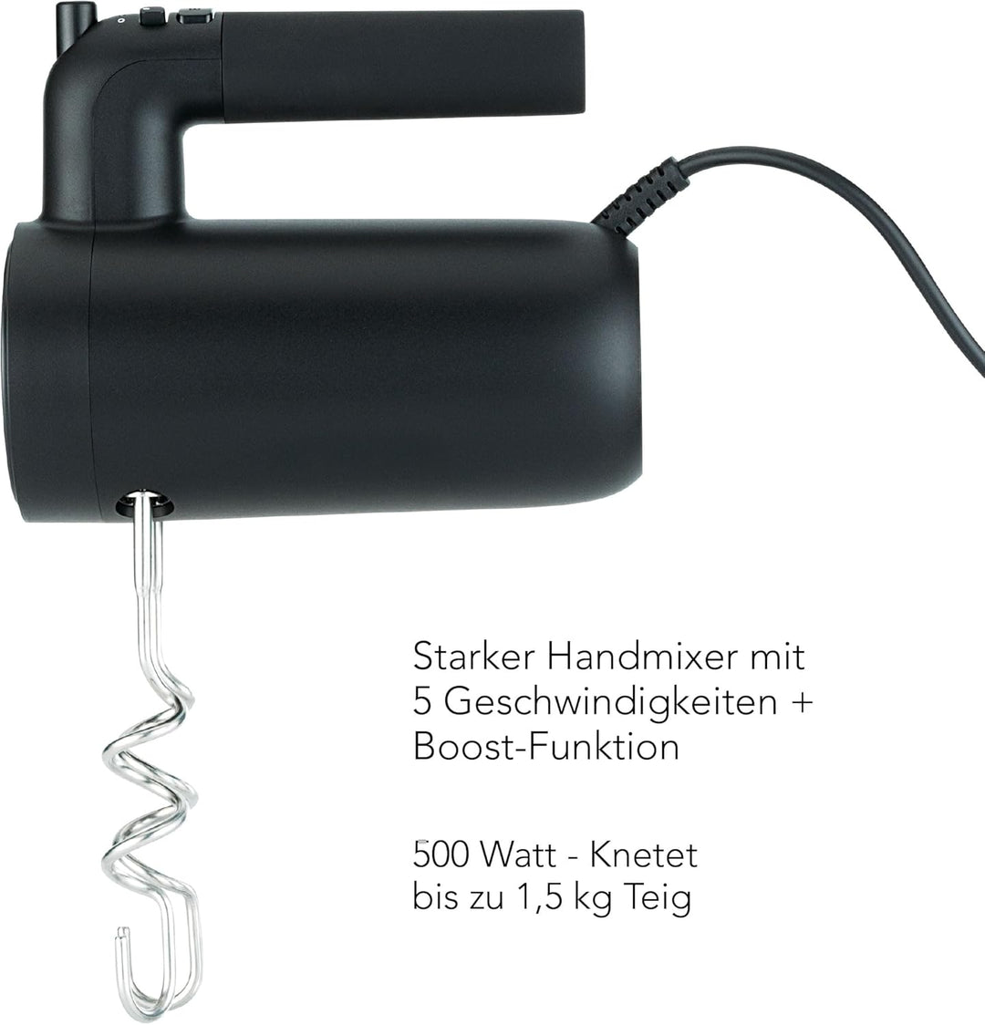 Wilfa Handmixer Smooth Mix 500 I 500 W I 5 Geschwindigkeiten I Boost-Funktion & Auswurf-Funktion I i