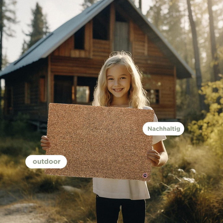 Mattentat Kokosmatte 60x40cm - Kokosmatte Fussmatte aussen - robuste & rutschfeste Fussmatte Kokos a