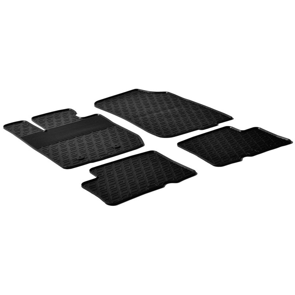 Gledring Satz Gummimatten kompatibel mit Dacia Duster 2010-2015 (G Profil 4-teilig + Montage-clips)