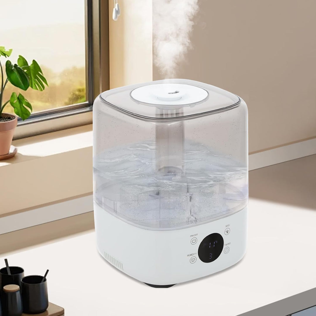 Luftbefeuchter 5L mit Fernbedienung, Luftbefeuchter Schlafzimmer 300ml/h, Air Humidifier mit 360° Dü