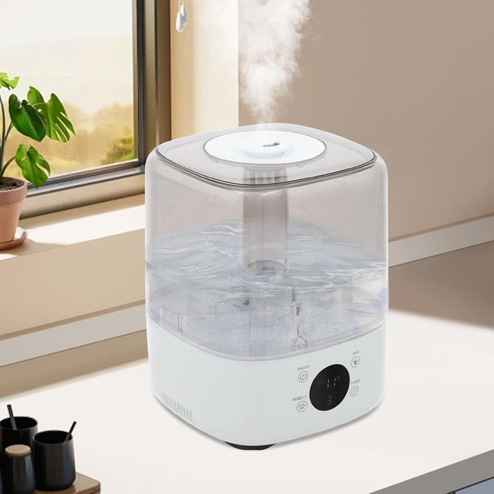 Luftbefeuchter 5L mit Fernbedienung, Luftbefeuchter Schlafzimmer 300ml/h, Air Humidifier mit 360° Dü