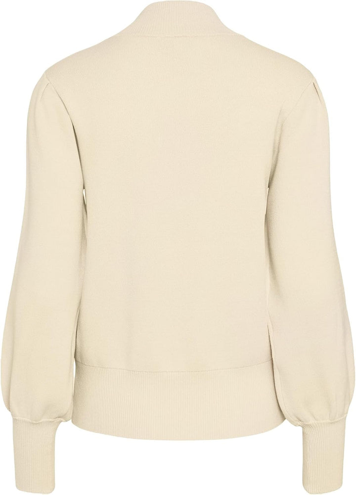 YAS Damen Yasfonny Ls Knit S. Noos Pullover XS Birch, XS Birch