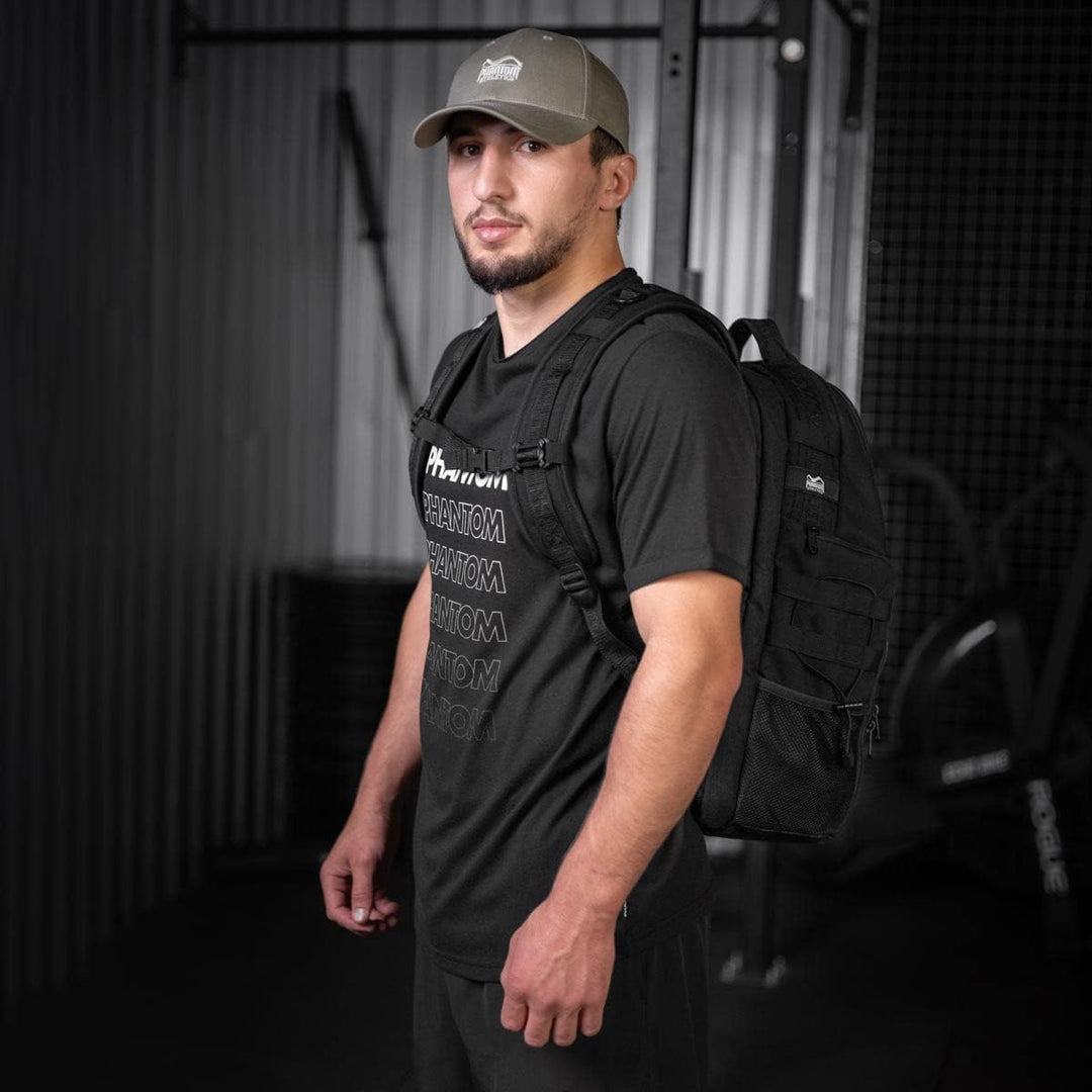 Phantom Athletics Sport Rucksack - Fitness Training - Herren Backpack, Daypack 35l - Schwarz, 35l -