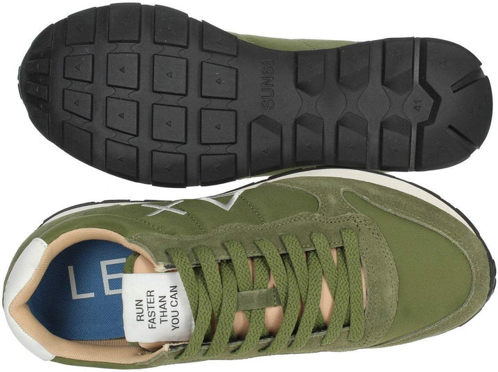SUN68 Herren Tom SOLID Nylon Sneaker 44 EU Grün, 44 EU Grün