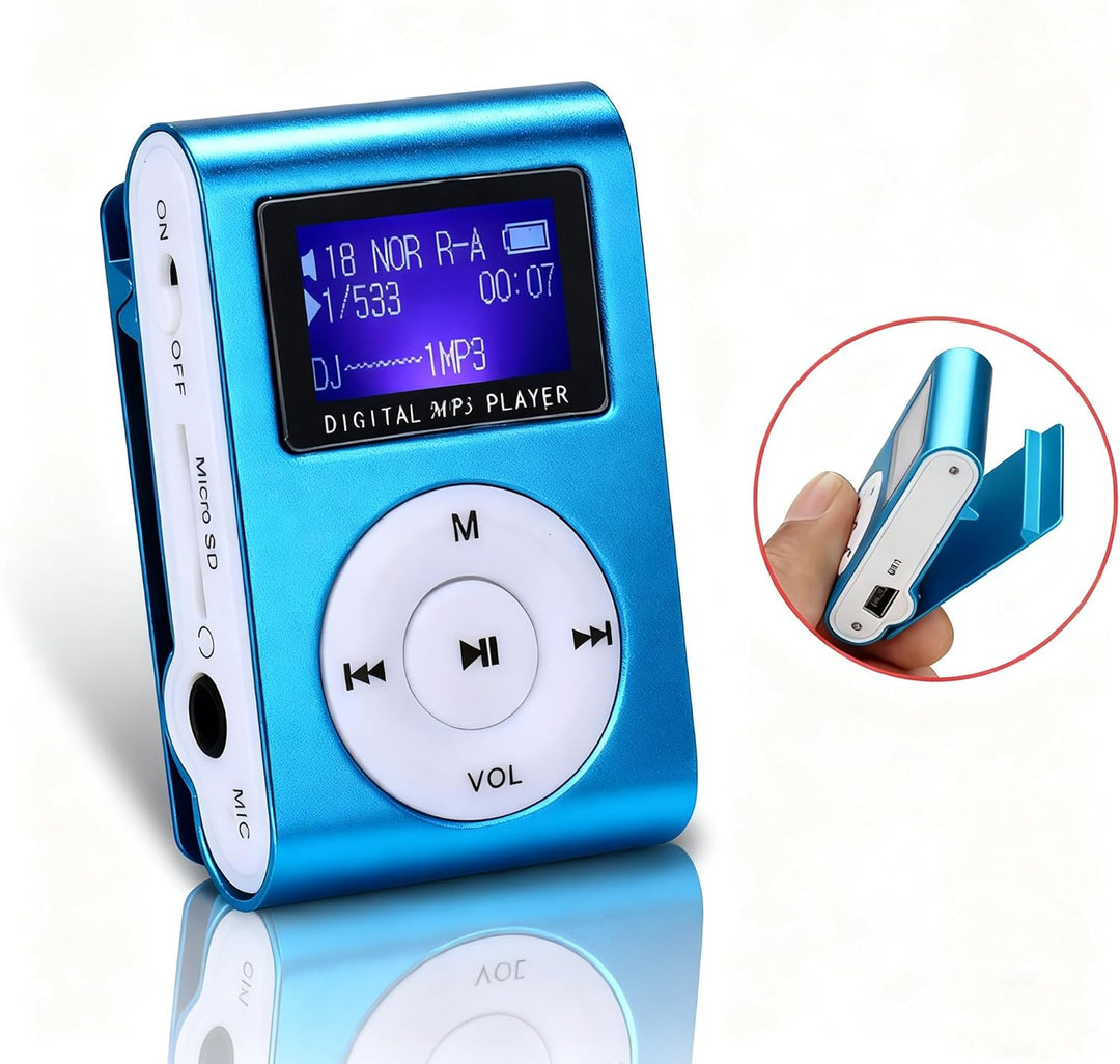 MP3 Player Tragbar, 128MB Musikplayer mit Metallgehäuse, FM Radio, für Schüler Studenten Sport Laufe
