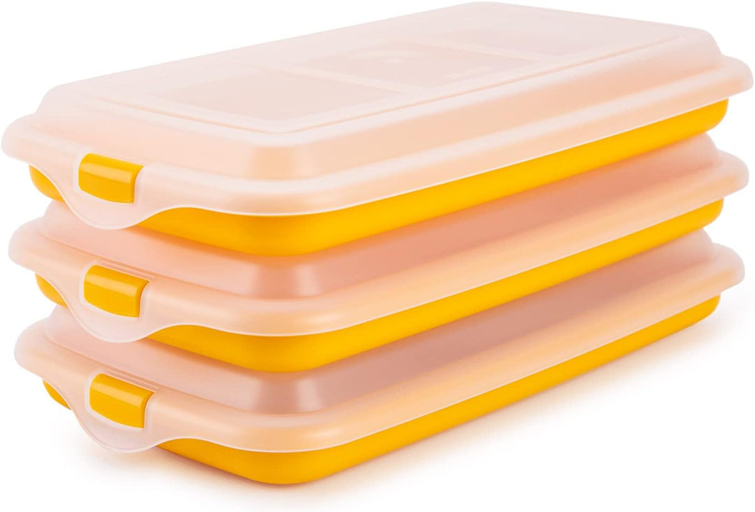 PracticDomus Hochwertige Aufschnitt-Boxen, Frischhaltedose für Aufschnitt Deli System. Optimale Aufb