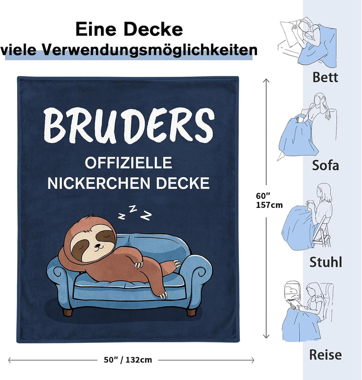 Geschenk für Bruder - Kuscheldecke, Geschenk Bruder Geburtstag, Geburtstagsgeschenk, Bruder