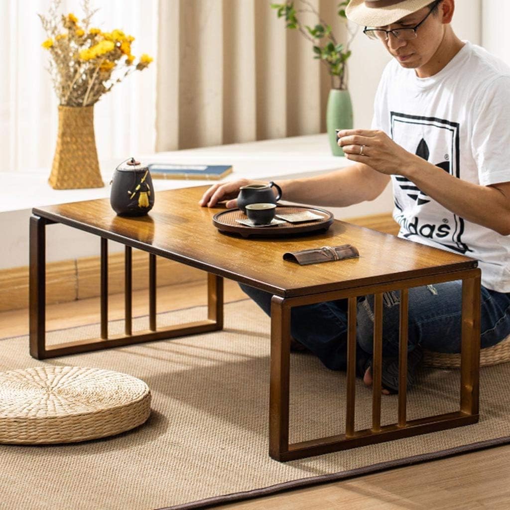 Couchtisch Tatami-Tisch Faltbarer Tee-Trinktisch Im Japanischen Stil Bambus-Erkerfenster Im Japanisc