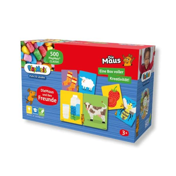 PlayMais Fun to Learn - DieMaus - Bastel-Set für Kinder ab 3 Jahren | Über 2000 Stück zum Basteln |