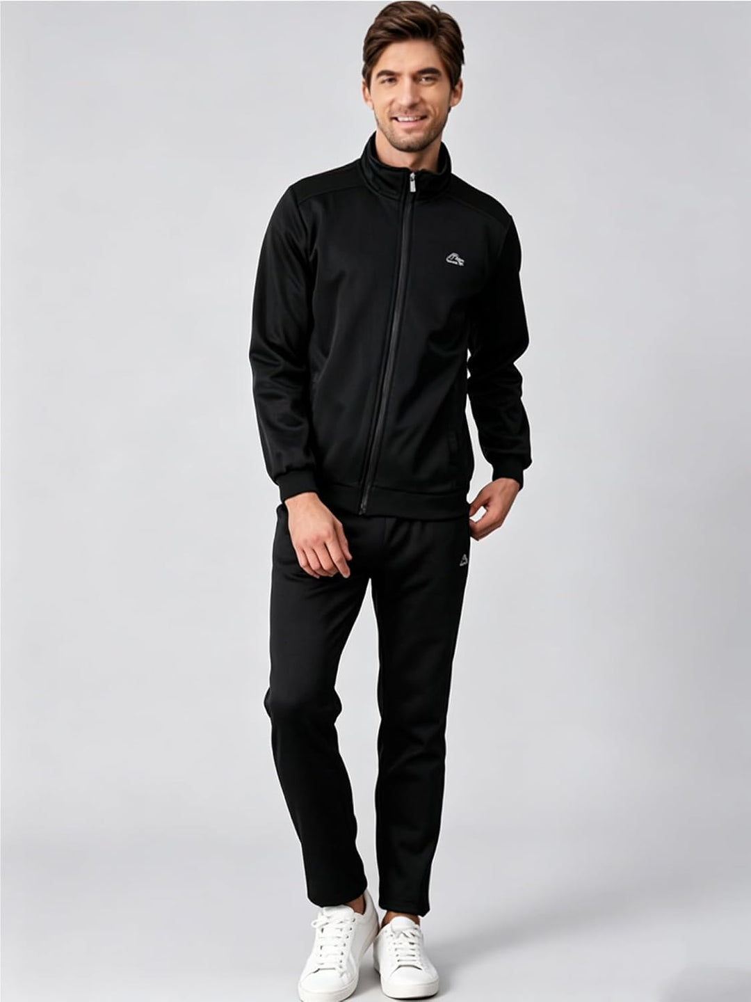 FTCayanz Trainingsanzug Herren Jogginganzug Langarm Reissverschluss Jogging Anzug Sweatshirt für Fre