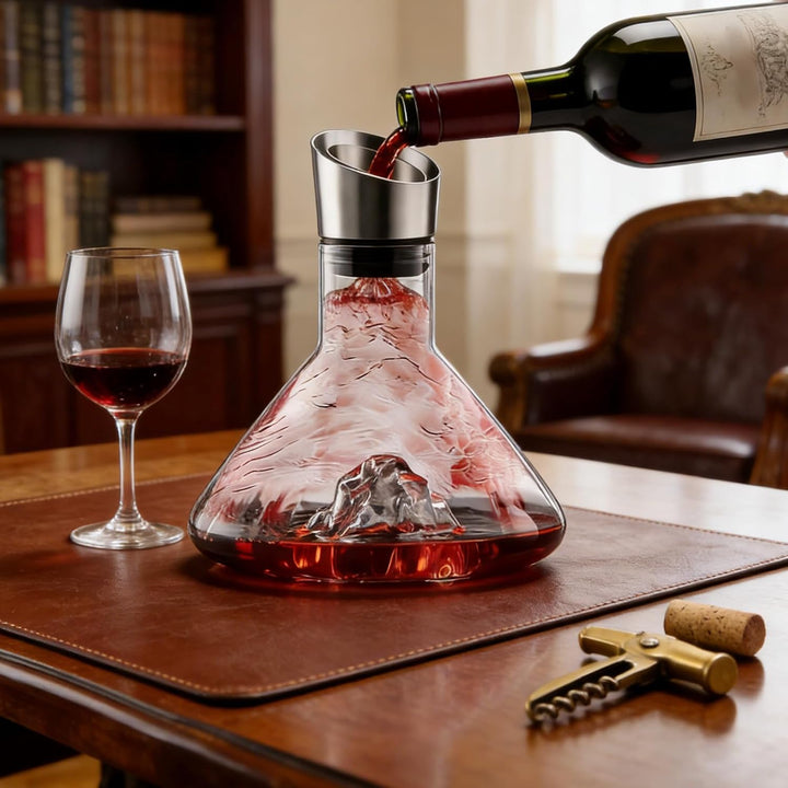 Weindekanter: 1500 ml Wein Dekanter Kristallglas, Weinkaraffe mit Belüfter und Filtern, Tropffreier