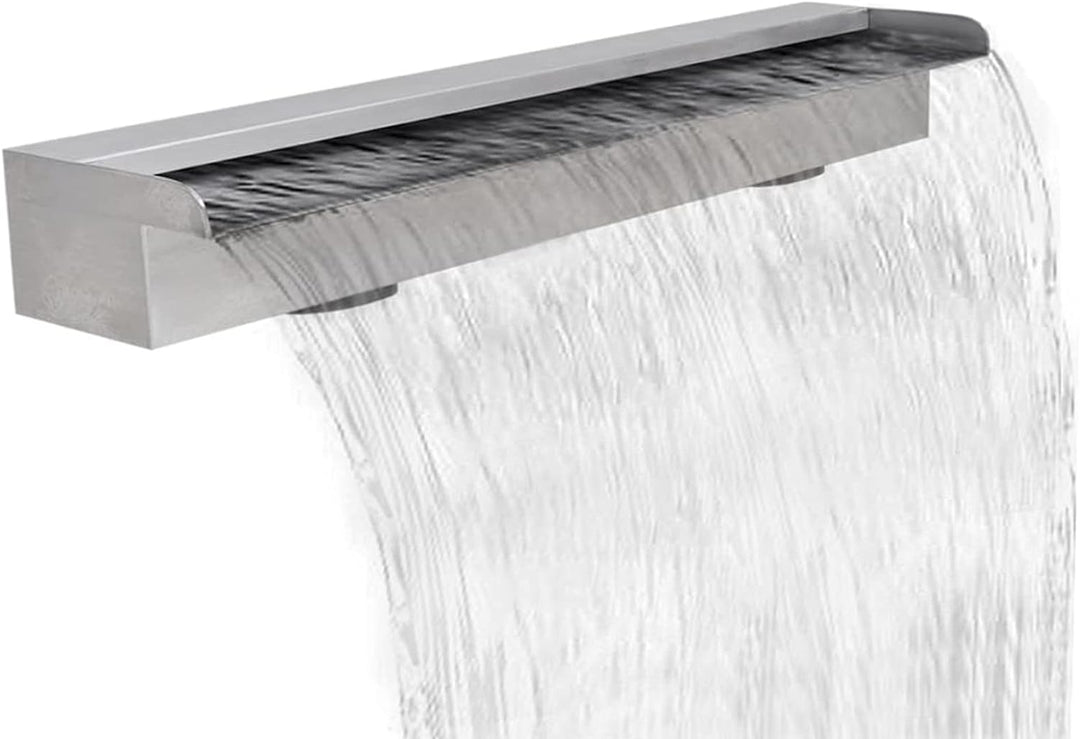 Festnight Pool Wasserfall 90 cm Schwalldusche Edelstahl Brunnen Schwallbrause Pool Wasserschwall Poo
