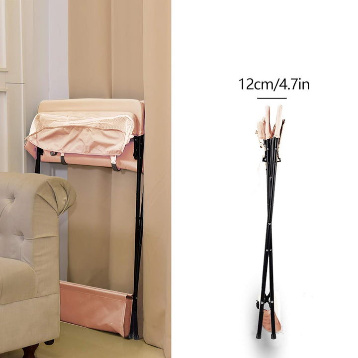 80 * 57 * 96cm Wickeltisch Klappbarer und Tragbarer,Wickelkommode Baby mit Motiv Giraffe,Sicherheits