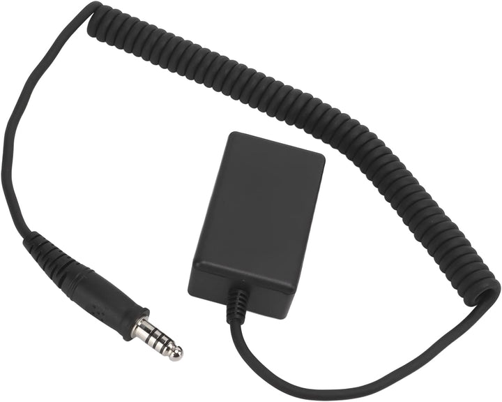 Aviation Headset Adapter, Helikopter Headset auf GA Adapter Universal Schwarz Durable für Avcomm für