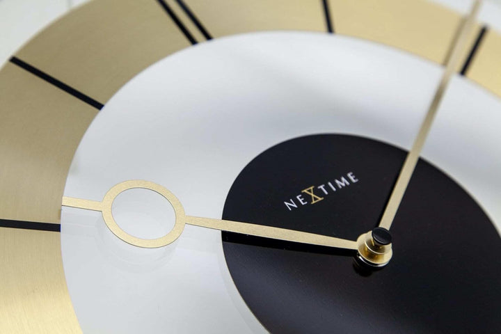 Nextime 2790GO1 Wanduhren, Metall und Kunststoff, Goldfarben, Ø 31 cm