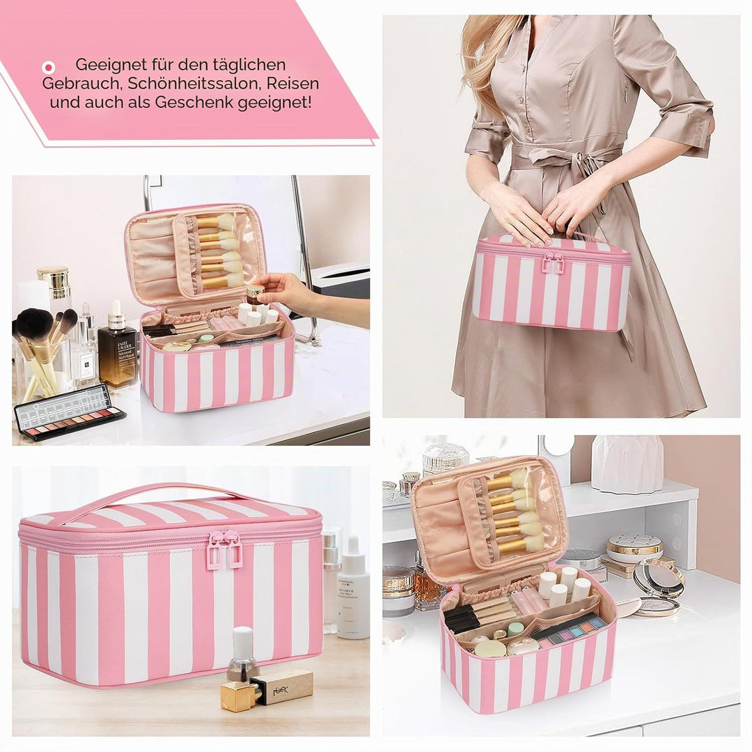Kosmetiktasche Damen, Gross Make Up Tasche Reise Kosmetikkoffer für Frauen Travel Makeup Bag Cosmeti